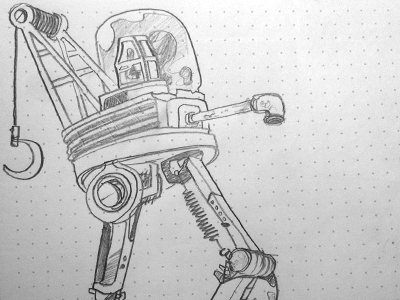 Quarrymaster mine quarry robot sketch