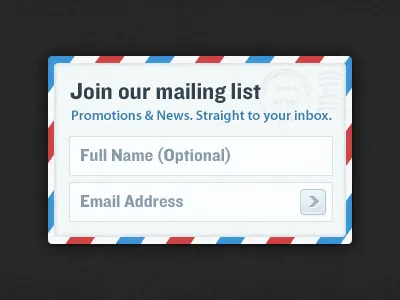 Mailing List email mailing list newsletter stamp stripes texture