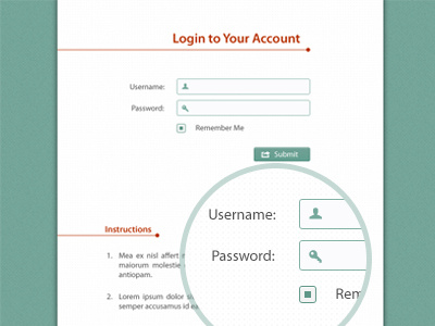 Minimal Login form green login minimal simple subtle textured