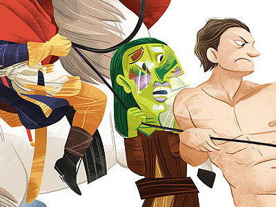 Tugging adam illustration michelangelo napoleon picasso