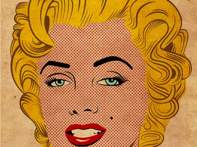Marilyn Monroe dotted marilyn monroe phantasm cs pop art portrait roy lichtenstein