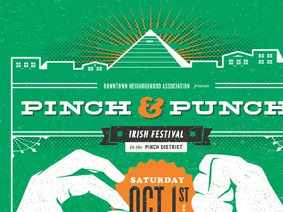 Pinch & Punch Irish Festival irish festival memphis pinch punch pinch district poster pyramid tennessee tn