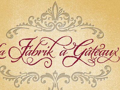 Logo - La Fabrik à Gâteaux cake logo script