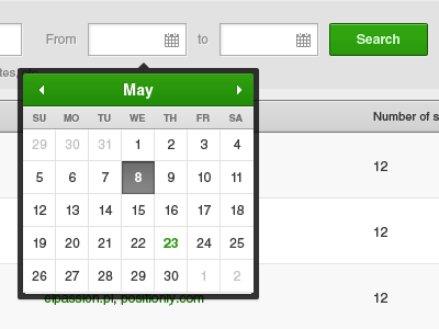 Calendar calendar design green positionly ui