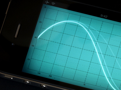 Oscilloscope 3 glow green oscilloscope realistic screen texture