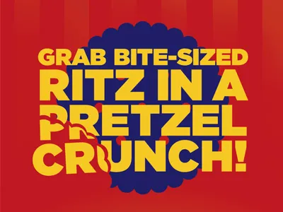 RITZ cracker ritz typography vector