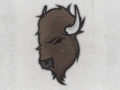 Buffalo Logo buffalo grunge logo minimal shadow vector