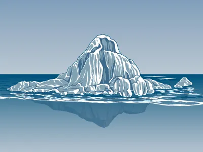 Iceberg blue ice iceberg illustration sea snow vector water