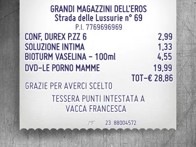 Grandi Magazzini Dell' Eros Ticket mall ticket