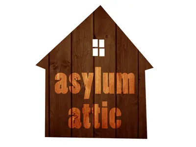 asylum attic house logo texture wood