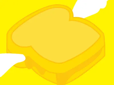 Grilled Cheese Angel design icon yellow