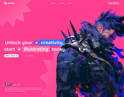 Illustration Course NFT - Hero Section branding design digital art ethereum graphic design illustration landing page nft ui ui design ui ux uiux web web design