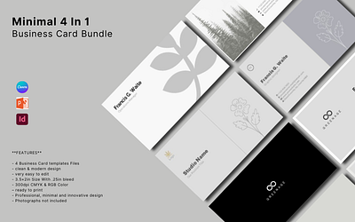 Exclusive 4 In 1 Business Card Bundle. template