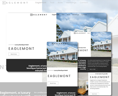 Eaglemont Boutique Hotel Website branding design web design website wordpress