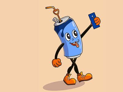 Goofy Can Selfie cartoon illustration character design character illustration illustration