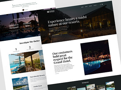 Resort Booking Website Design business design figma food hotel marketing resort restaurant ui design uiux user interface web design