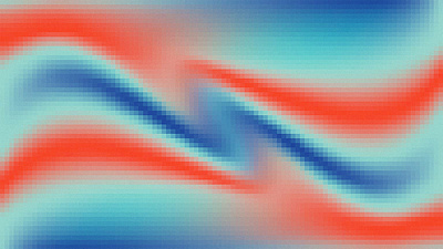 Abstract art #63 - Tulip blue futuristic grainy pixel art red sky tulip water