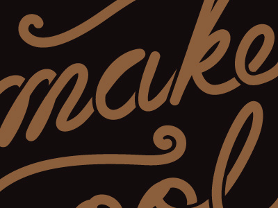 Making... black brown continuous illustration line loop poop script shit type typography