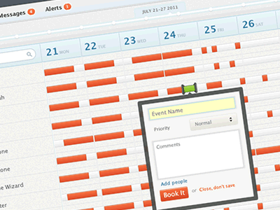 Resource Scheduling/Calendar calendar web app