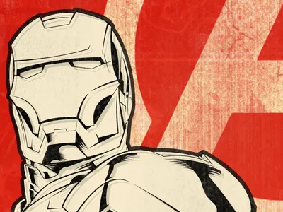 Iron Man Avengers Poster art character comic illustration vector