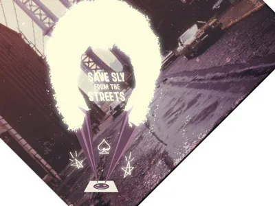 Save Sly From The Streets afro digital homeless illustration photo photoshop sly sly and the family stone stars trip