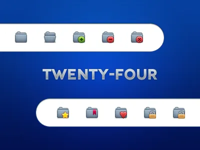 Twentyfor: folders 2 24px folder graphite icons
