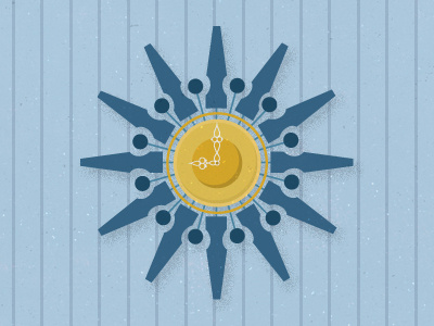 WIP - atomic clock series atomic clock illustration micahburger series toledo vector