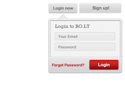 Dropdown login boring dropdown ui