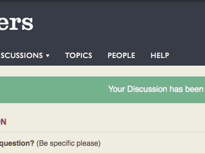 Success! bar discussion green success
