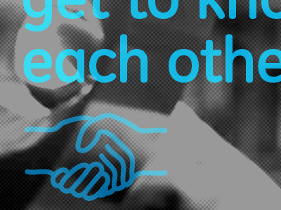 Get to know each other. black blue ge inspira grey icon poster