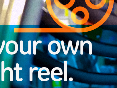Bold icons. Bold color. blue ge inspira orange poster