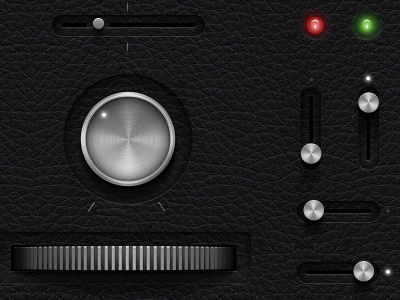 More on my next GUi darth dial elements full green gui interface knob light red roller set slider ui user web