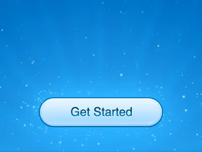Get Started Button blue button get pill starburst stared stars