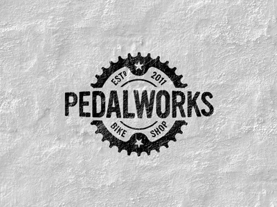 Pedalworks Logo branding identity logo design modern mono portfolio vintage