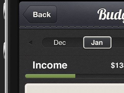 Budget black busget dark iphone jumsoft leather retina texture ui