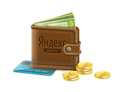 Yandex-money coins credit card dollar money wallet