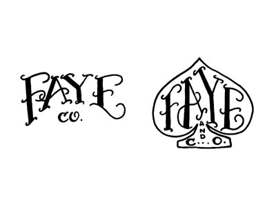 Faye & Co graphics lettering logo spade