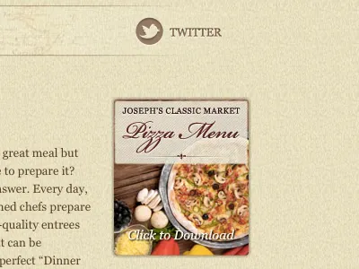 Pizza Menu ui design web design