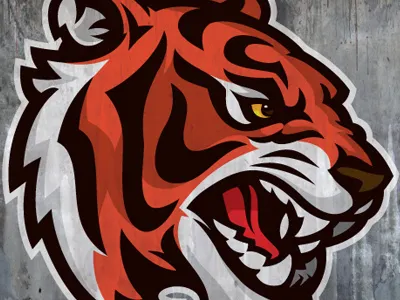 Tiger Mascot aggresive cat confident safari animal tiger wild animal
