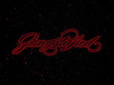 Gangstafied cd artwork gangstafied koma koma studio script tag typography