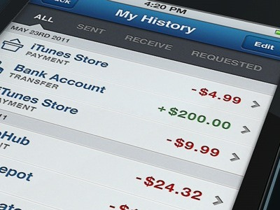 My History account app history iphone