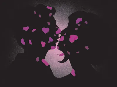 It's gonna be like fireworks couple heart kiss shadow silhuette