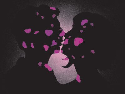 It's gonna be like fireworks couple heart kiss shadow silhuette