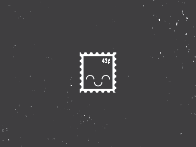 A Little Guy 43 black and white cents gray guy letter little stamp stamps