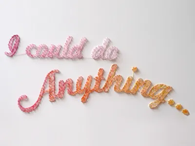 I could do Anything ... colourful pin string