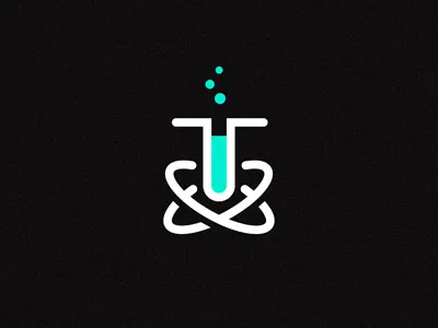 Test Tube atom atomic branding bubbles identity logo mark michael spitz michaelspitz monogram t test tube