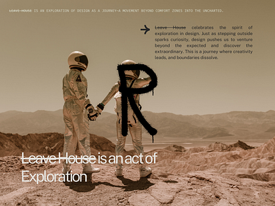 Leave House | exploration branding design graphic design typography ui