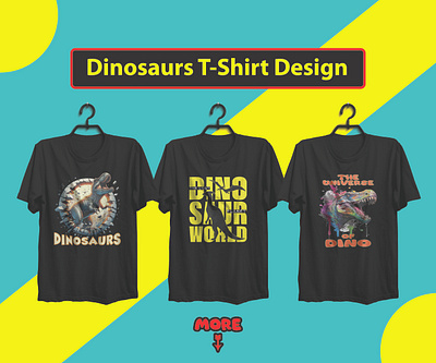 Dinosaurs T-Shirt Design adobe photoshop ai file format animation branding design dinosaurs t shirt design graphic design illustration minimal motion graphics photoshop t shirt t shirt design unique t shirt vector