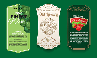 product label and product label packaging bottle label graphic design label design