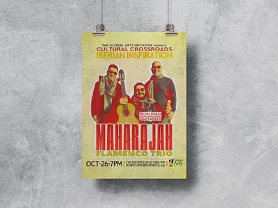 Maharajah Flamenco Trio :: Georgia gig poster design graphic design illustration poster